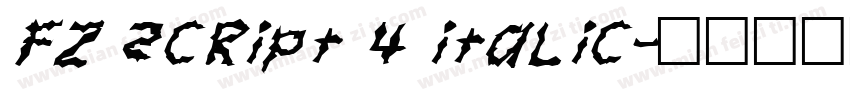 FZ SCRIPT 4 ITALIC字体转换